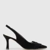 Daphne70 Slingback Pump In Black Suede