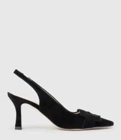 Daphne70 Slingback Pump In Black Suede