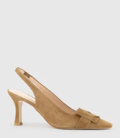 Daphne70 Slingback Pump In Tan Suede