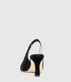 Daphne70 Slingback Pump In Black Suede