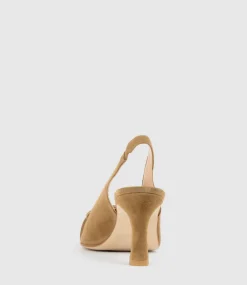 Daphne70 Slingback Pump In Tan Suede