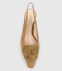 Daphne70 Slingback Pump In Tan Suede