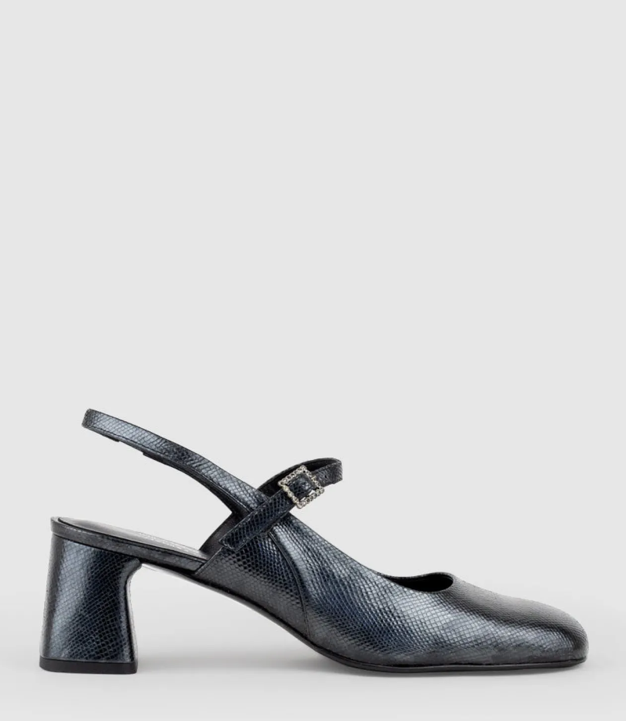 Darla70 Squond Slingback Pump In Black