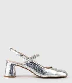 Darla70 Squond Slingback Pump In Silver