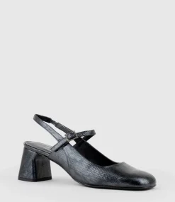 Darla70 Squond Slingback Pump In Black