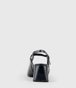 Darla70 Squond Slingback Pump In Black