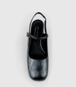 Darla70 Squond Slingback Pump In Black