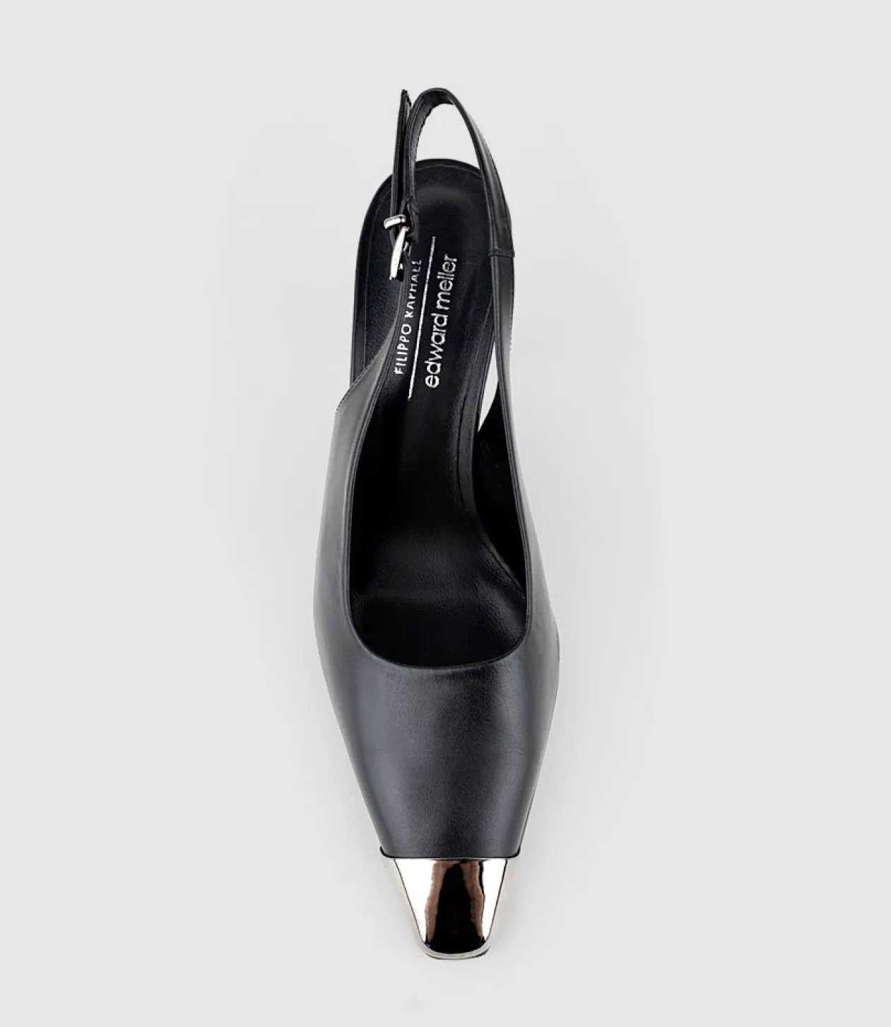 Delina75 Cap Toe Slingback Pump In Black