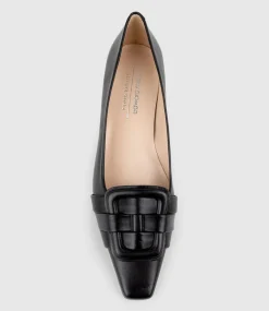 Destra60 Pointed Pump With Buckle In Black