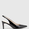 Diana75 Slingback Pump In Black Patent