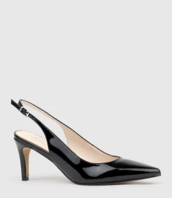 Diana75 Slingback Pump In Black Patent