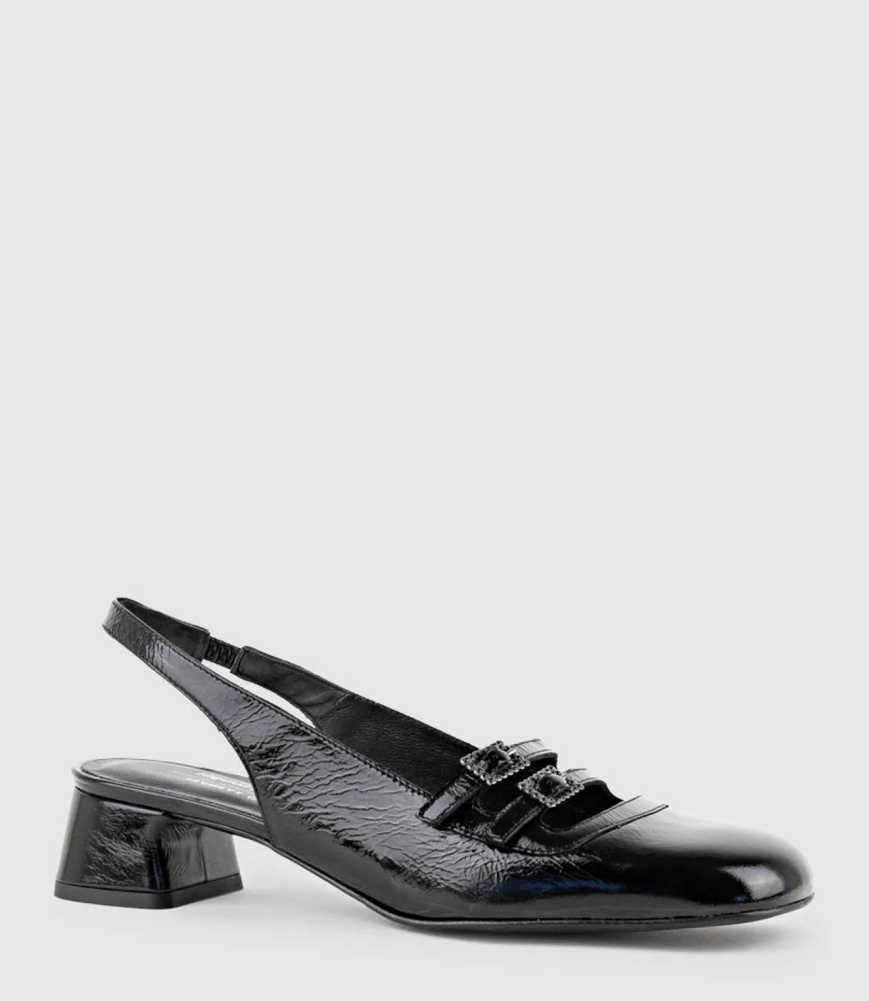 Dorit35 Squond Slingback Pump In Black Crinkle