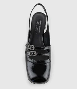 Dorit35 Squond Slingback Pump In Black Crinkle