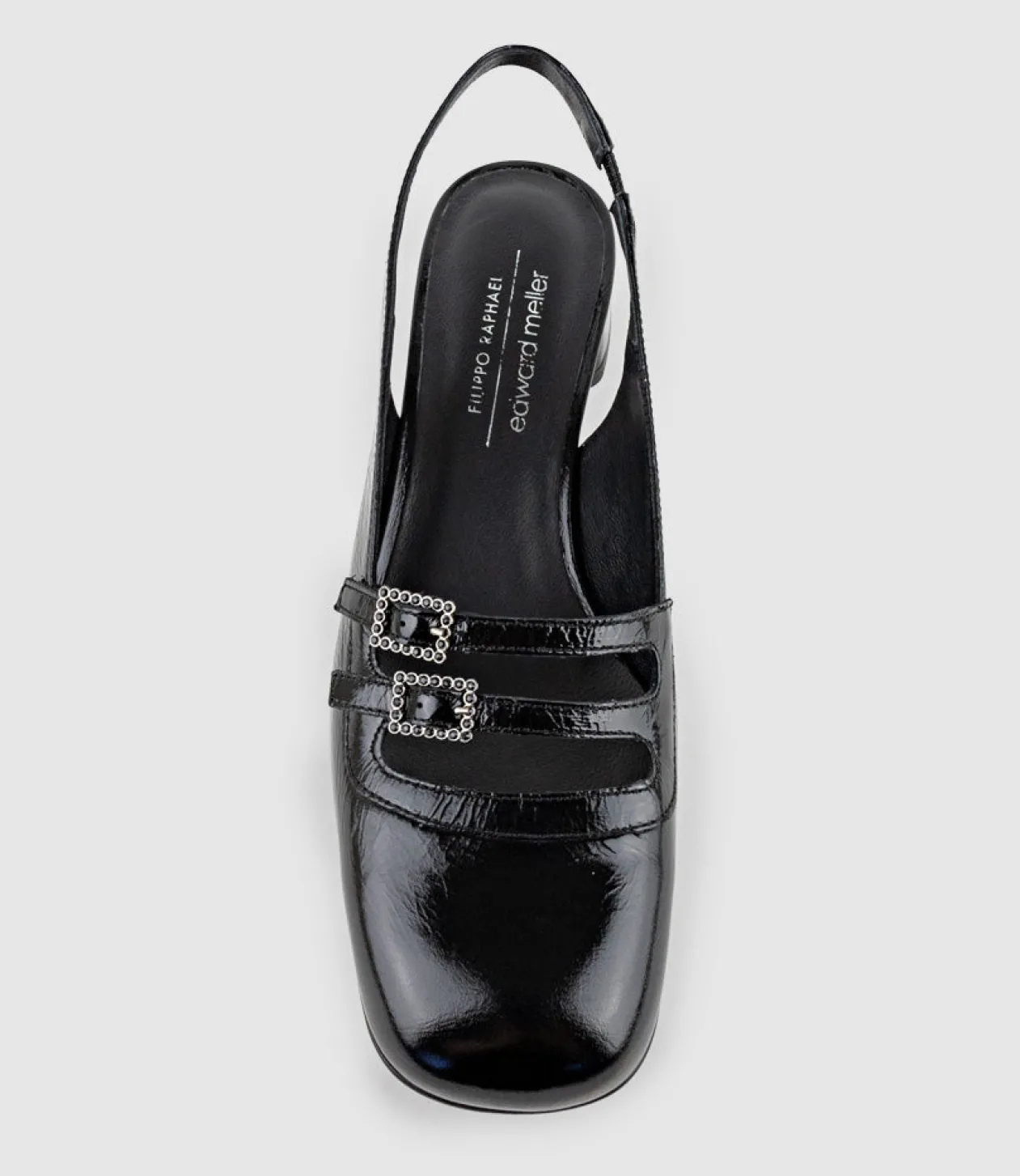 Dorit35 Squond Slingback Pump In Black Crinkle