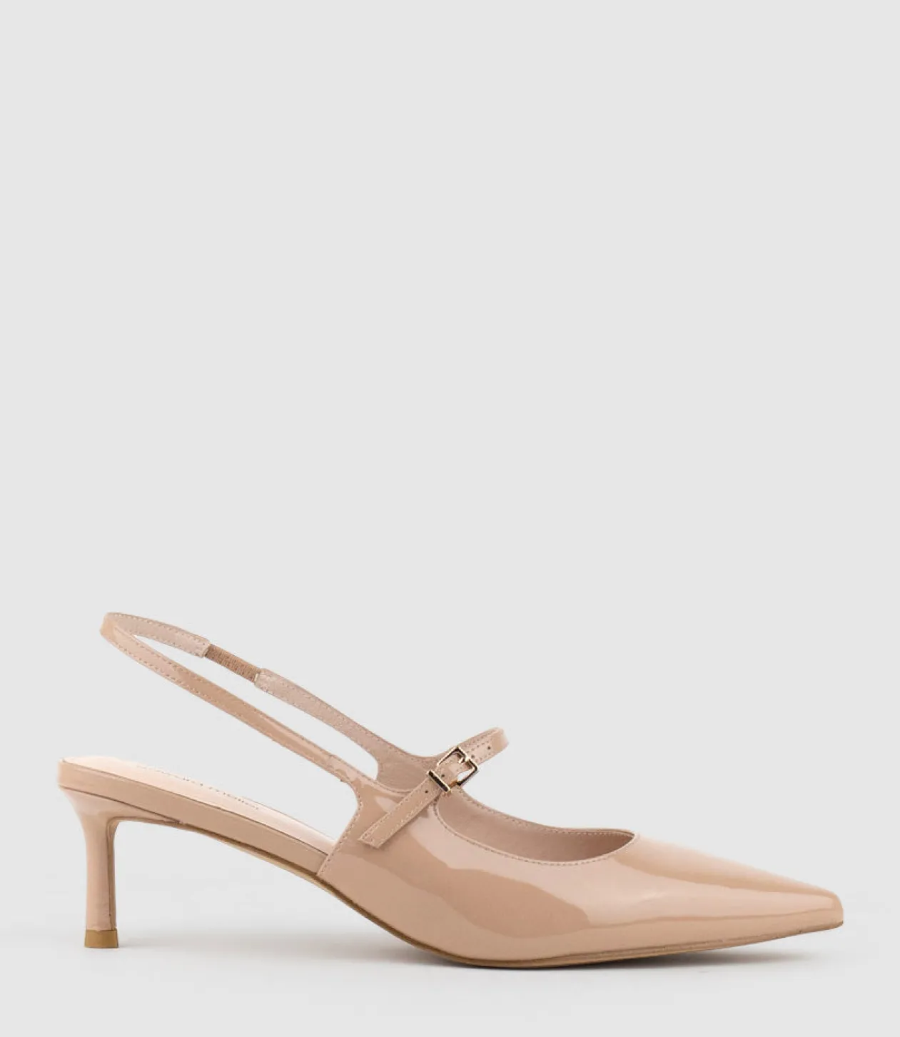 Dove55 Slingback With Strap In Nude Patent