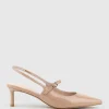 Dove55 Slingback With Strap In Nude Patent