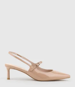Dove55 Slingback With Strap In Nude Patent