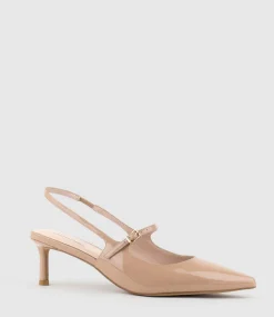 Dove55 Slingback With Strap In Nude Patent