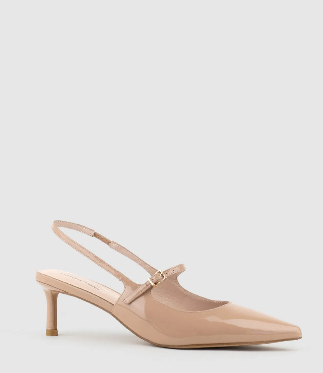 Dove55 Slingback With Strap In Nude Patent