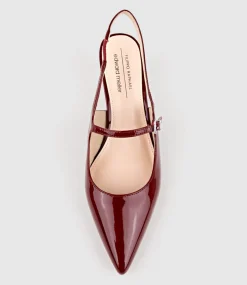 Dove55 Slingback With Strap In Ruby Patent