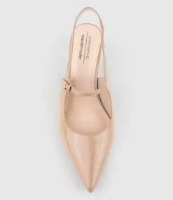 Dove55 Slingback With Strap In Nude Patent