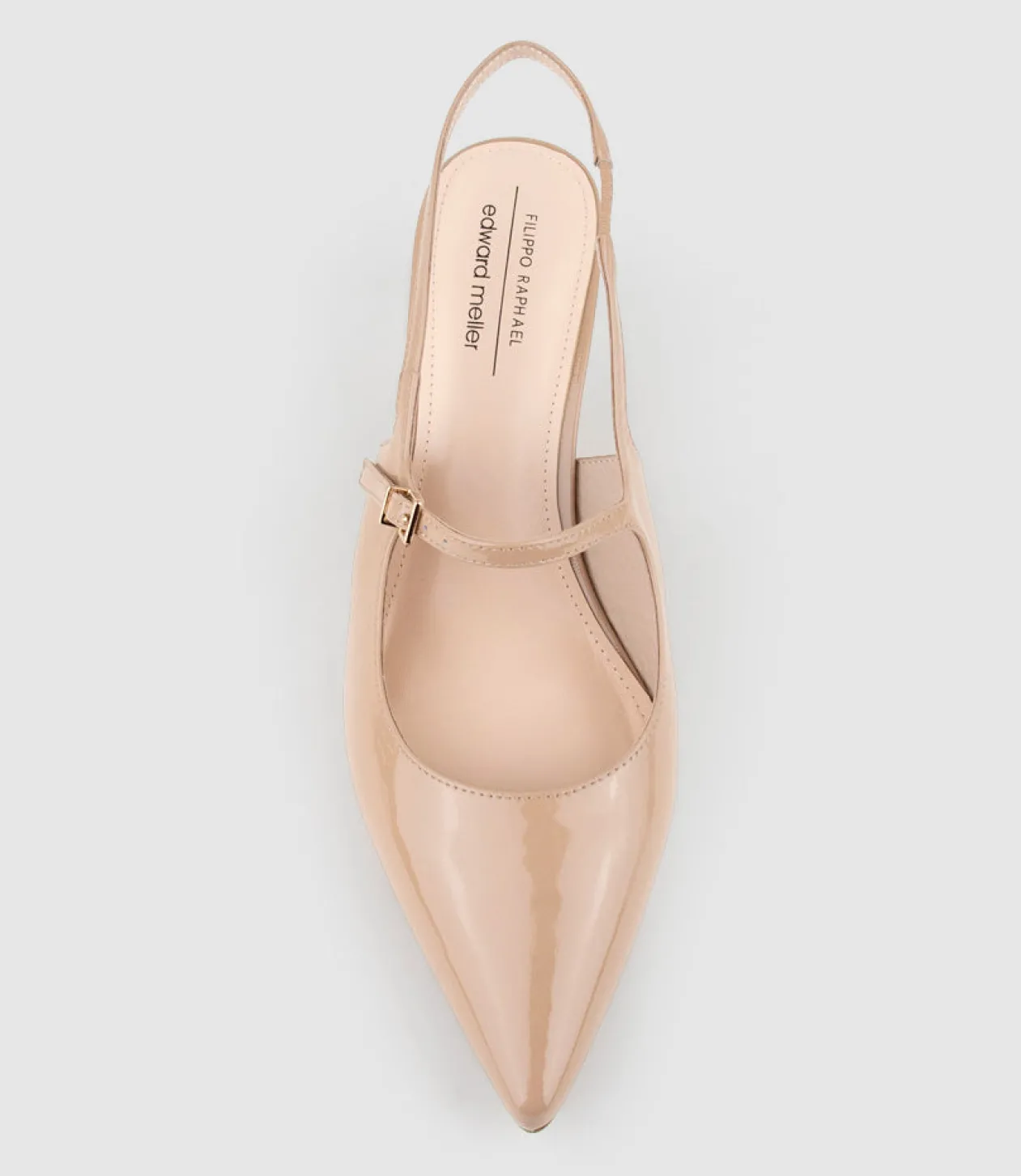 Dove55 Slingback With Strap In Nude Patent