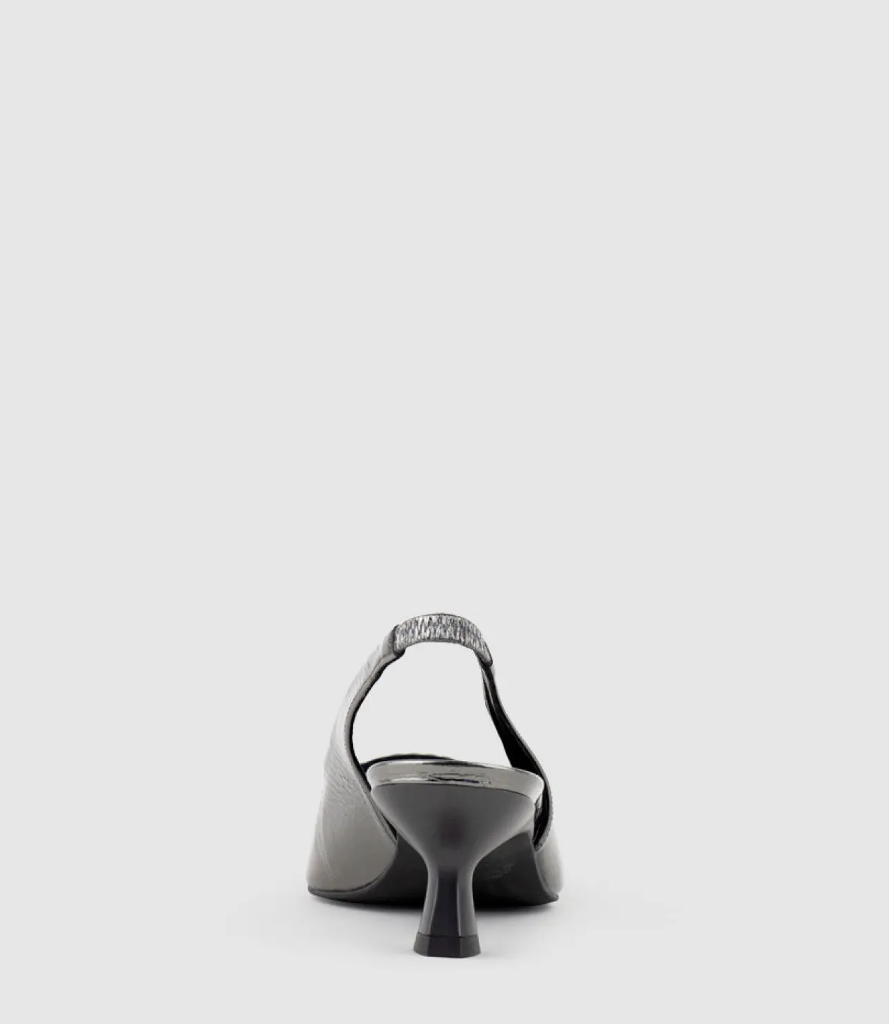 Dulce60 Slingback Pump With Buckle In Pewter Crinkle