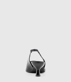 Dulce60 Slingback Pump With Buckle In Black Crinkle