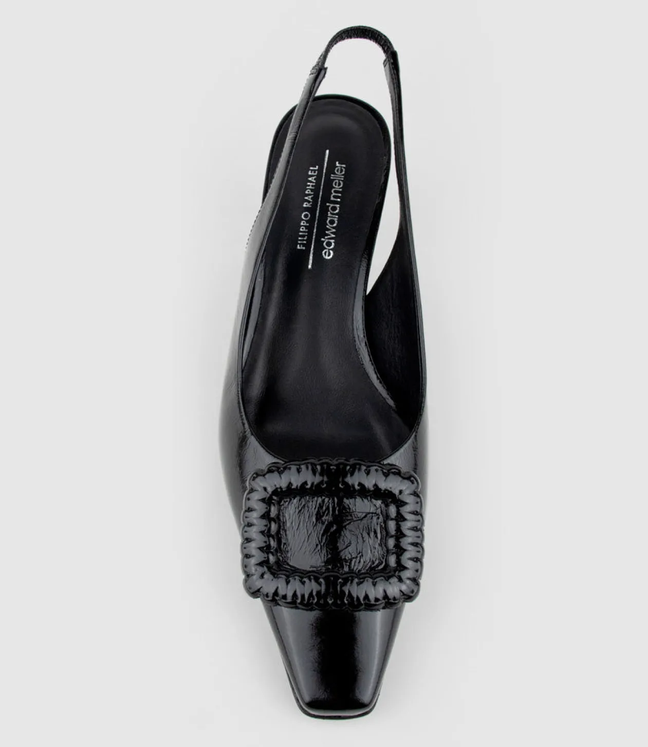Dulce60 Slingback Pump With Buckle In Black Crinkle