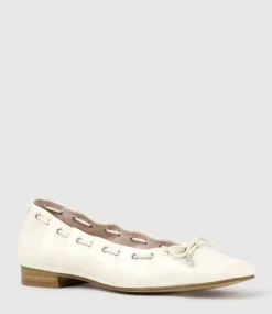Echo Square Toe Ballet In Offwhite