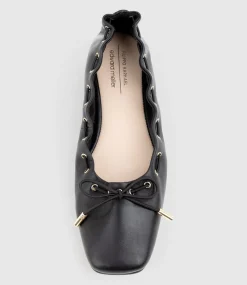 Echo Square Toe Ballet In Black