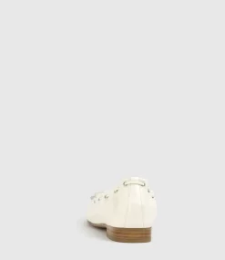 Echo Square Toe Ballet In Offwhite