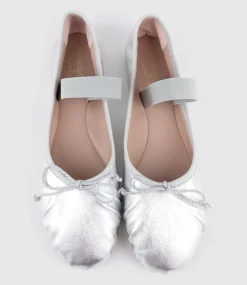 Eden Ballet With Elastic Strap In Silver