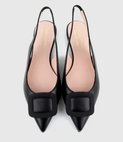 Eliza Slingback With Hardware In Black