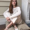 Eloise Square Toe Ballet In Offwhite
