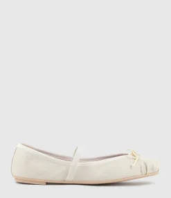 Eloise Square Toe Ballet In Offwhite