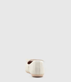 Eloise Square Toe Ballet In Offwhite