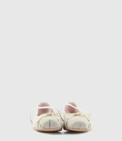Eloise Square Toe Ballet In Offwhite