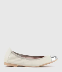 Elora Cap Toe Ballet In Offwhite