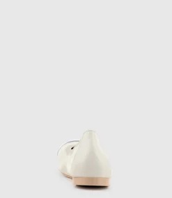 Elora Cap Toe Ballet In Offwhite