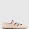 Emaline Crossover Elastic Ballet In Nude
