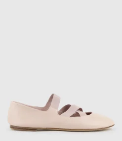 Emaline Crossover Elastic Ballet In Nude