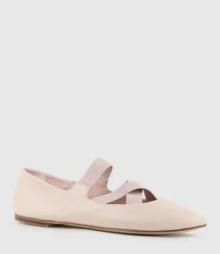 Emaline Crossover Elastic Ballet In Nude