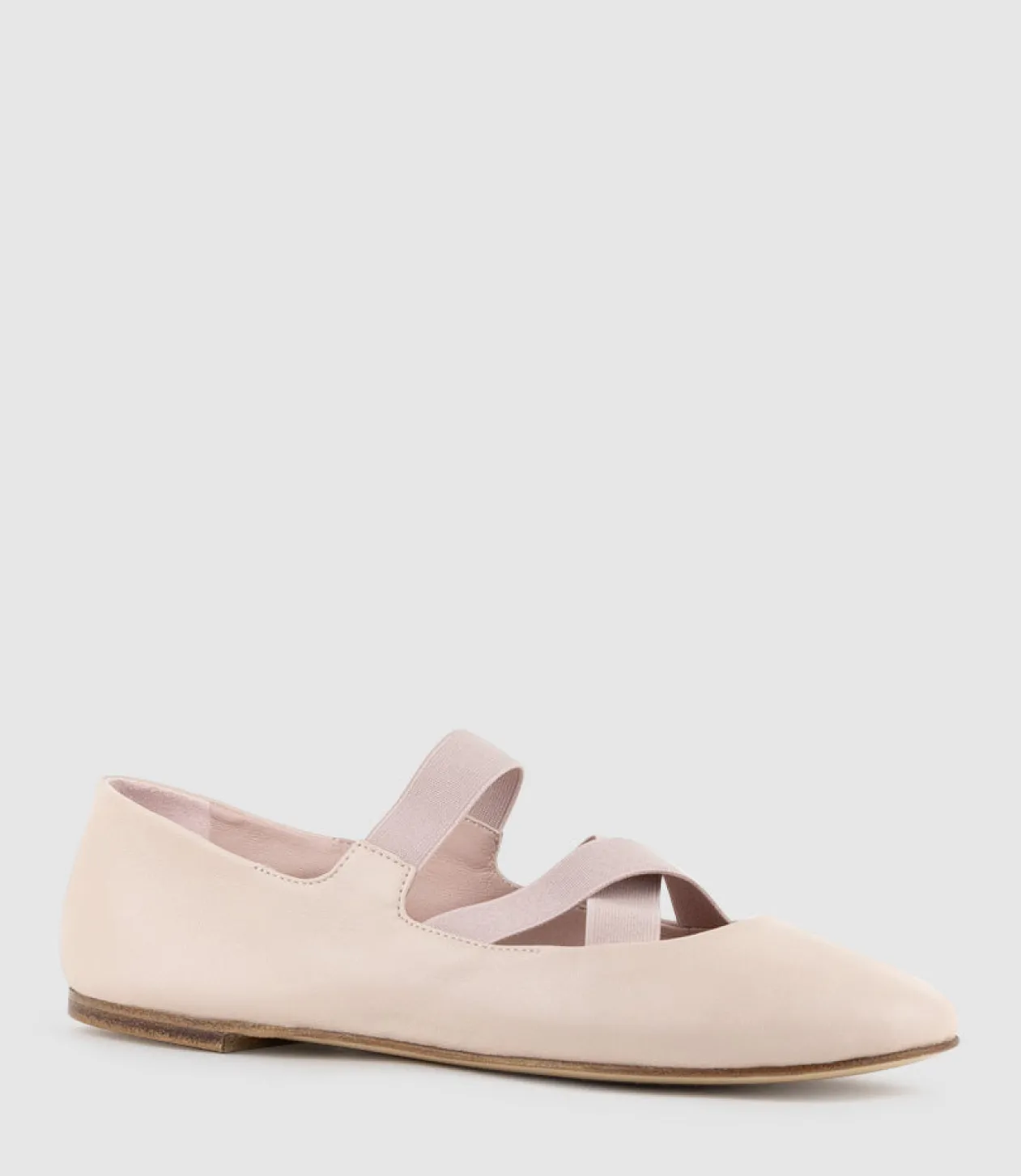 Emaline Crossover Elastic Ballet In Nude