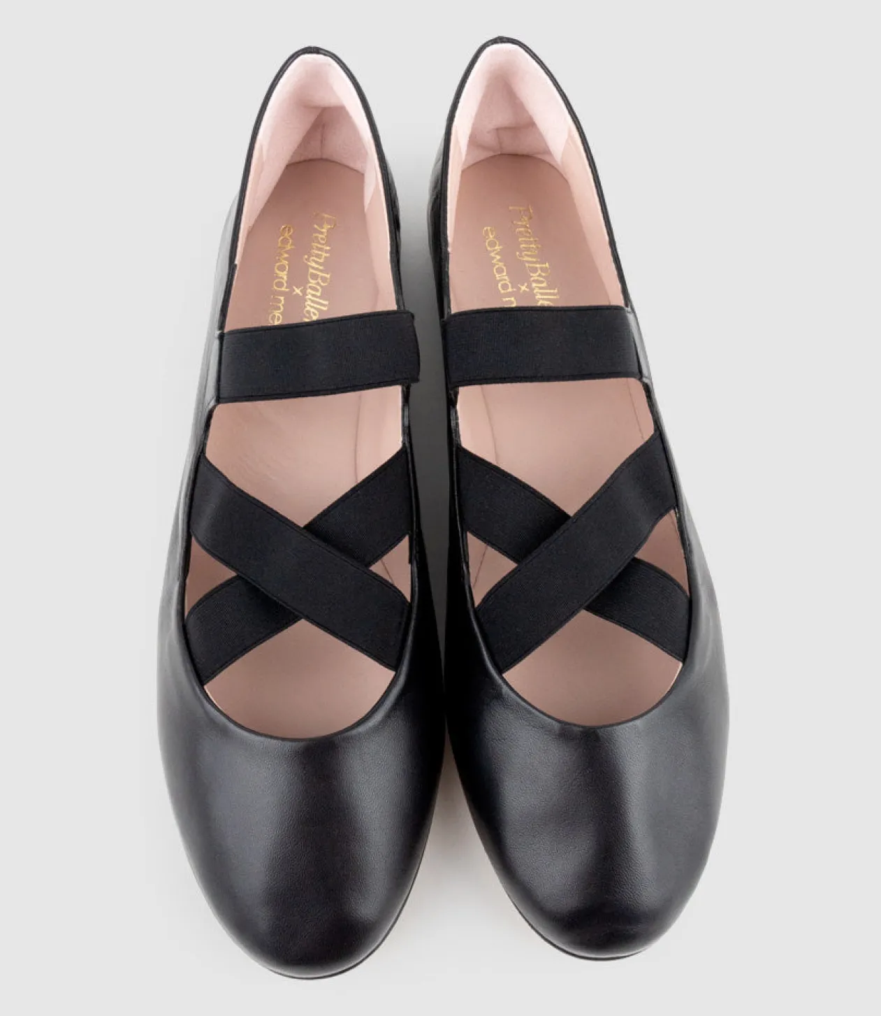 Emaline Crossover Elastic Ballet In Black