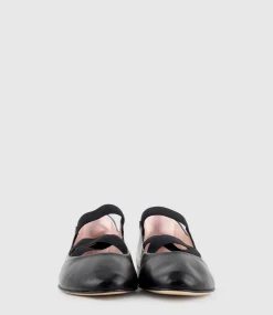 Emaline Crossover Elastic Ballet In Black