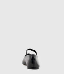 Emaline Crossover Elastic Ballet In Black