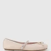 Emelio Ballet With Crystal Strap In Nude