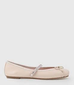 Emelio Ballet With Crystal Strap In Nude