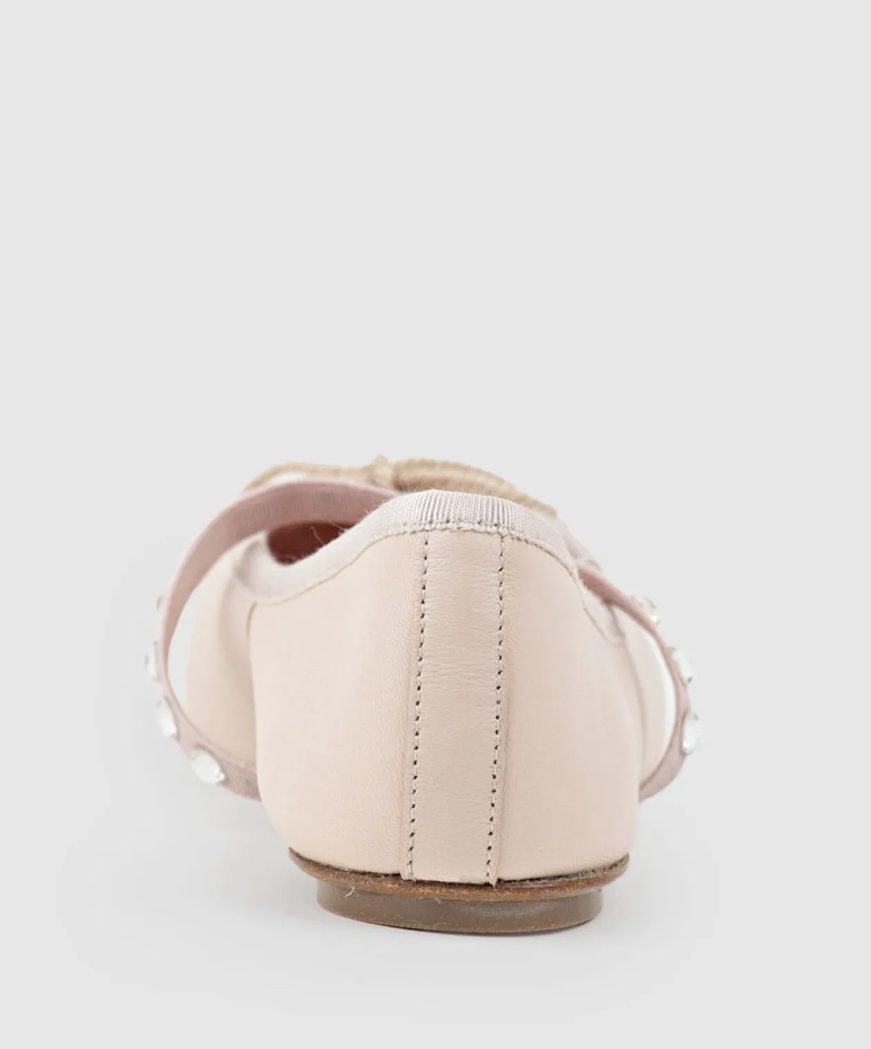 Emelio Ballet With Crystal Strap In Nude